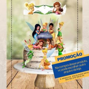 Studio/pdf Arquivo de Corte Topo de Bolo Sininho