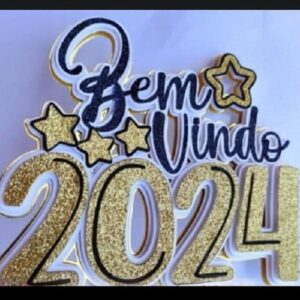 Topo Bem Vindo 2024 Dourado + Arquivos a Sua Escolha