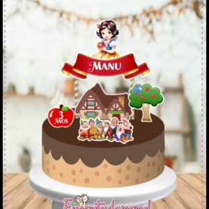 Topo Bolo Branca de Neve (arquivo Digital)studio e pdf