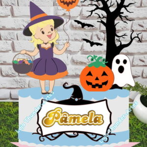 Topo Bolo Camadas Fadinha Baby Halloween Arquivo Studio