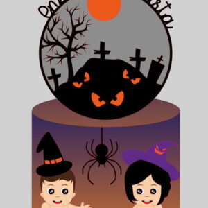 Topo Bolo Camadas Meu Primeiro Halloween Arquivo Studio
