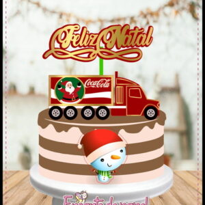 Topo Bolo Natal da Coca Caminhao (arquivo Digital)studio