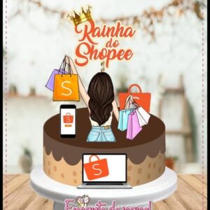 Topo Bolo Rainha da Shopee (arquivo Digital)