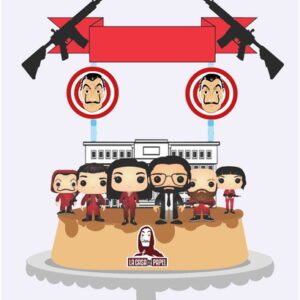 Arquivo Topo de Bolo - A casa de papel