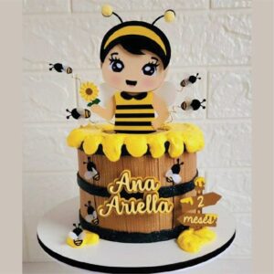 Topo de Bolo Abelhinha Baby Arquivo de Corte