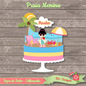 Topo de Bolo Alice no Praia Menina