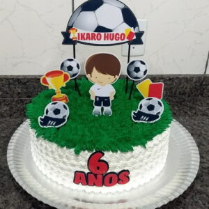 Topo de bolo Arquivo de Corte Silhouette Futebol 02