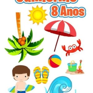 Topo de bolo Arquivo de Corte Silhouette Praia