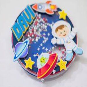 Topo de Bolo Astronauta Arquivo de Corte Silhouette