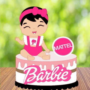 Topo de Bolo Barbie 14 Arquivo de Corte Studio