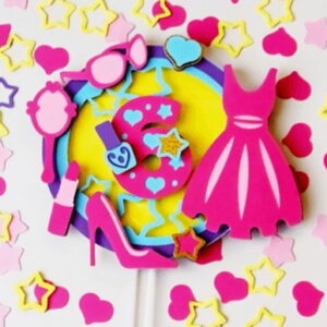 Topo de Bolo Barbie 25 Arquivo de Corte Studio
