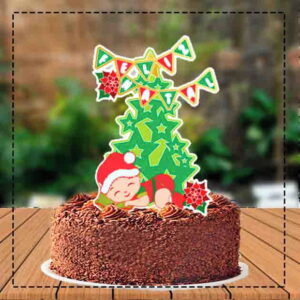 Topo de Bolo Natal Bebê Dormindo Menino 3956 Arquivo Digital