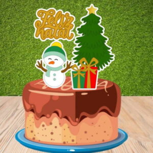 Topo de Bolo Boneco de Neve 00527