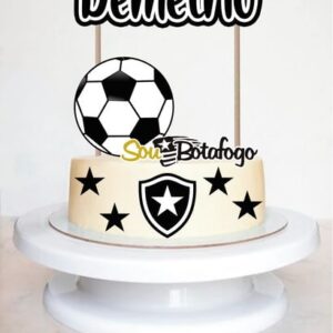 Topo de Bolo Botafogo Personalizado - Arquivo Digital