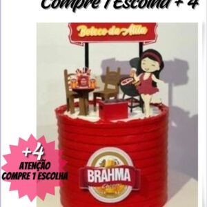 Topo de Bolo Boteco da Brahma