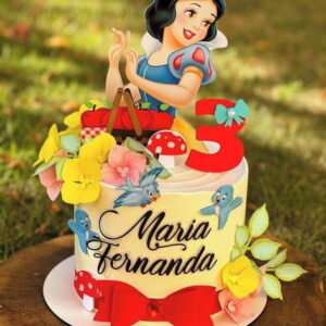 Topo de Bolo Branca de Neve - Arquivo Digital para Impressão