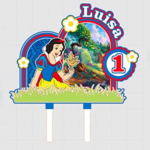 Topo de Bolo Branca de Neve