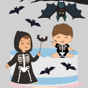 Topo de Bolo Camadas Bruxinha Halloween Arquivo Studio