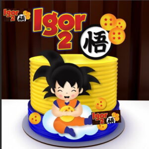 Topo de Bolo Camadas Drago Ball Baby-artes Studio 1784