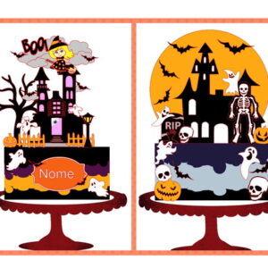 Topo de Bolo Camadas Halloween 2 Arquivos Studio
