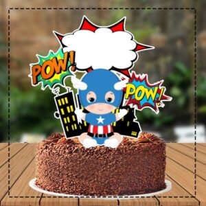 Topo de Bolo Capitão América Baby - 1253 Arquivo Digital