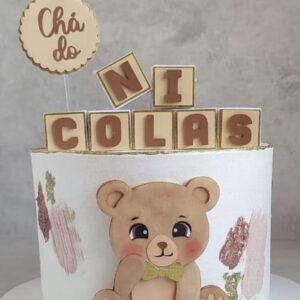 Topo de Bolo Chá de Bebe Ursinho