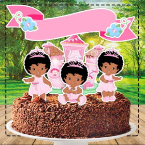 Topo de Bolo Cha de Fraldas - 0629 Arquivo Digital