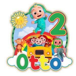 Topo de Bolo Cocomelon 2 + 4 Arquivos a Sua Escolha