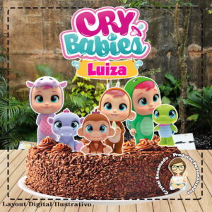 Topo de Bolo Cry Babies - 0787 Arquivo Digital