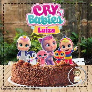 Topo de Bolo Cry Babies - 0788 Arquivo Digital