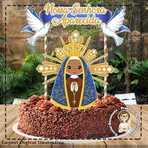 Topo de Bolo Nossa Senhora Aparecida - 1688 Arquivo Digital
