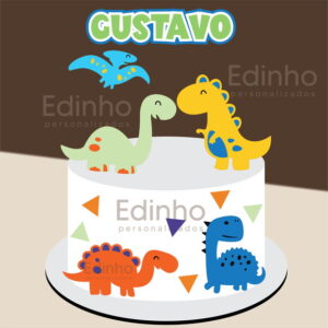 Topo de Bolo Dinossauro Arquivo de Corte