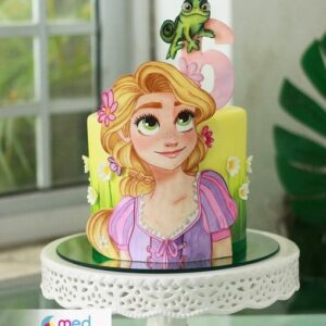 Topo de Bolo Enrolados Rapunzel-arquivo Digital