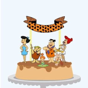 Topo de Bolo Flintstones + 4 Arquivos a Sua Escolha