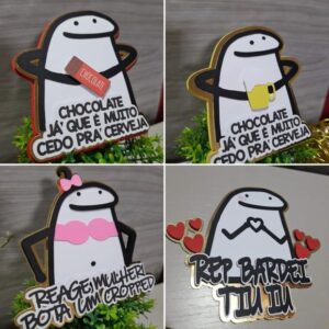 Topo de Bolo Flork Bento Meme em Arquivos Studio