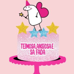 Topo de Bolo Flork Fada Arquivo de Corte