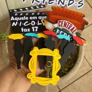 Topo de Bolo Friends Camadas - Arquivo Digital