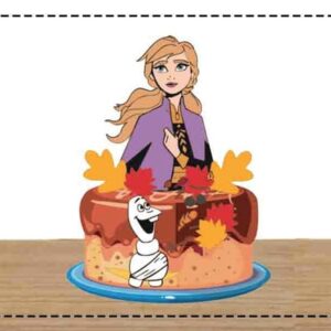 Topo de Bolo Frozen Ana T0058 - Arquivo Digital