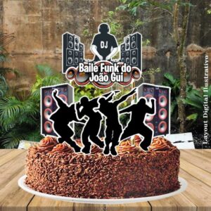 Topo de Bolo Funk - 0814 Arquivo Digital