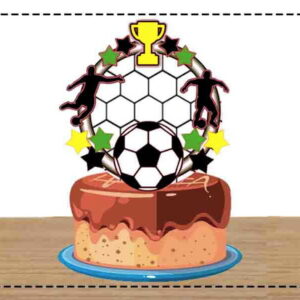 Topo de Bolo Futebol T0043 - Arquivo Digital