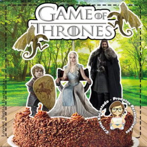 Topo de Bolo Game Of Thrones - Ref 0951 Arquivo Digital