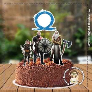 Topo De Bolo God Of War Ref 3869 - Arquivo Digital
