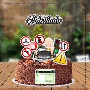 Topo de Bolo Habilitado Menino - Ref 3851 Arquivo Digital