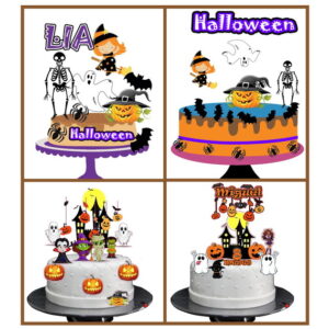 Topo de Bolo Halloween (não Camadas) 2 Arquivos