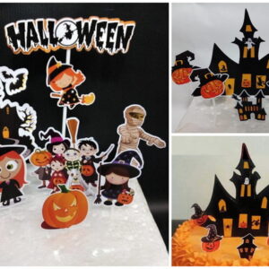 Topo de Bolo Halloween (não Camadas) 2 Arquivos