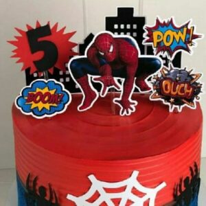 Topo de Bolo Homem Aranha 7 + 4 Arquivos a Sua Escolha