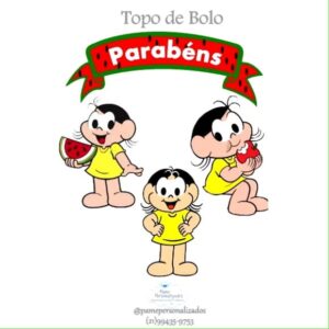 Topo de Bolo Magali com Nome - Arquivo Digital