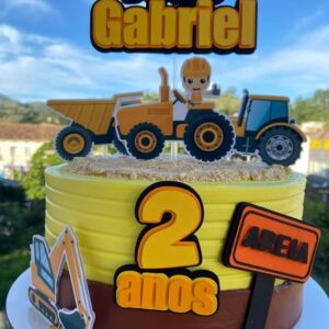 Topo de Bolo Máquinas e Trator [ Arquivo de Corte]