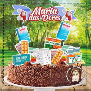 Topo de Bolo Maria das Dores - Ref 4372 Arquivo Digital