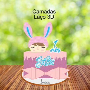 Topo de Bolo Metoo Doll 02 Camadas Arquivo Corte Studio/PDF